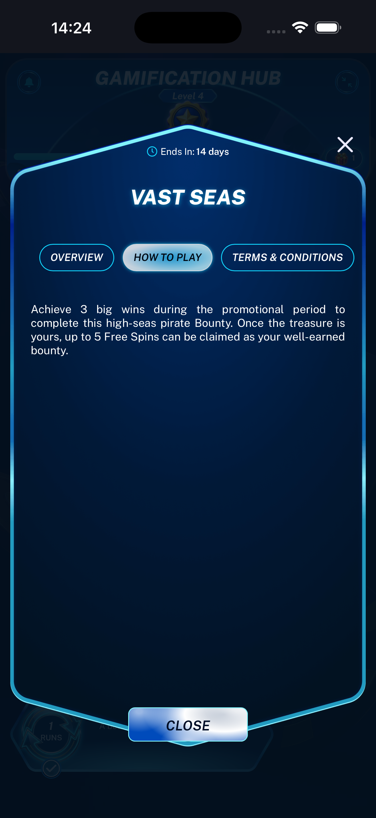 Bounty How to Play tab displayed on a mobile phone
